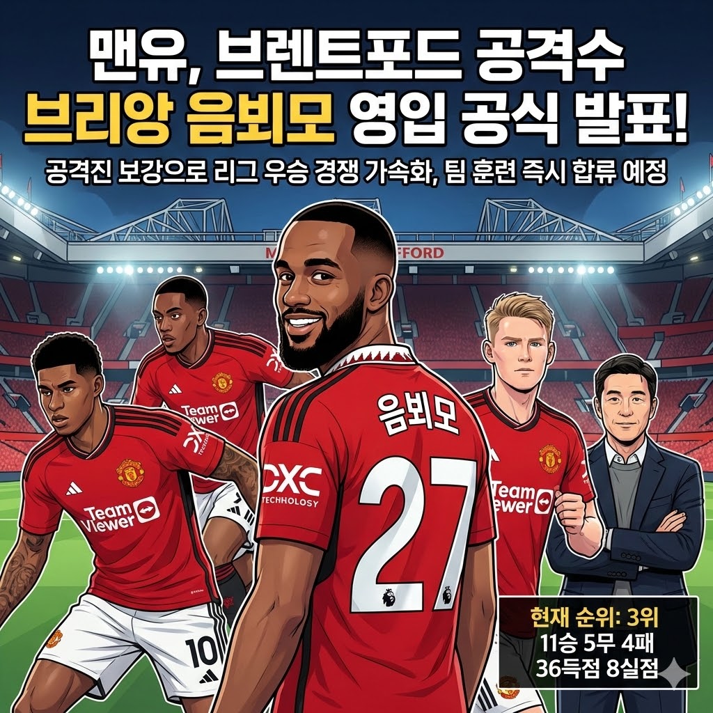 [속보] 맨유, 음뵈모 영입! 리그 판도 뒤흔드나